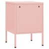 Tables de chevet 2 pcs Rose 35x35x51 cm Acier 632697632697