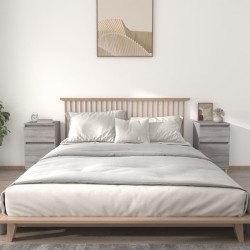Tables de chevet 2 pcs sonoma gris 40x35x70 cm 632698632698