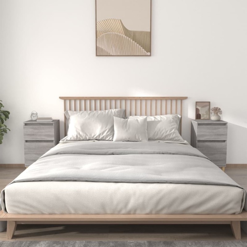 Tables de chevet 2 pcs sonoma gris 40x35x70 cm 632698632698