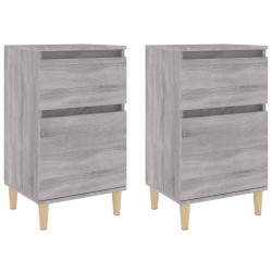 Tables de chevet 2 pcs sonoma gris 40x35x70 cm 632698632698