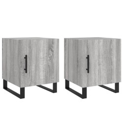 Tables de chevet 2 pcs sonoma gris 40x40x50cm bois d'ingénierie 632699632699