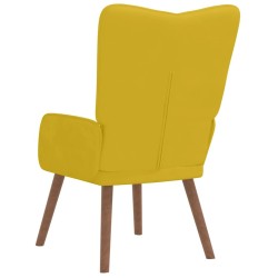 Chaise de relaxation Jaune moutarde Velours 632700632700