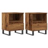 Tables de chevet 2 pcs vieux bois 40x35x50 cm bois d’ingénierie 632701632701