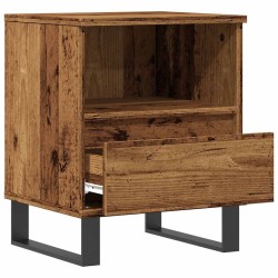 Tables de chevet 2 pcs vieux bois 40x35x50 cm bois d’ingénierie 632701632701