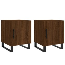 Tables de chevet 2pcs chêne marron 40x40x50cm bois d'ingénierie 632702632702