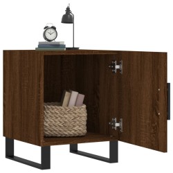 Tables de chevet 2pcs chêne marron 40x40x50cm bois d'ingénierie 632702632702