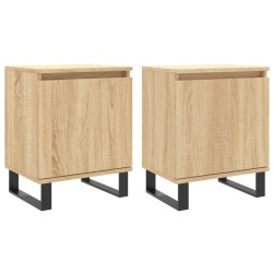Tables de chevet 2pcs chêne sonoma 40x30x50cm bois d'ingénierie 632703632703