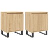 Tables de chevet 2pcs chêne sonoma 40x30x50cm bois d'ingénierie 632703632703