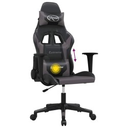 Chaise de jeu de massage Noir et gris Similicuir 632704632704