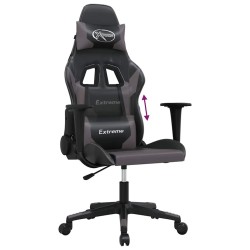 Chaise de jeu de massage Noir et gris Similicuir 632704632704