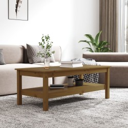 Table basse Marron miel 110x50x40 cm Bois massif de pin 632705632705