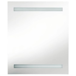 Armoire de salle de bain à miroir LED noir 50x14x60 cm 632706632706