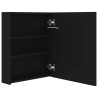 Armoire de salle de bain à miroir LED noir 50x14x60 cm 632706632706