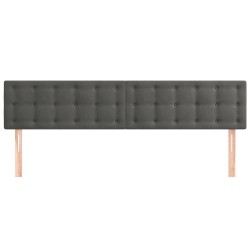 Têtes de lit Gris foncé 180x5x78/88 cm Velours 632707632707