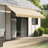 Tissu de remplacement de cantonnière d’auvent rayure jaune gris 632708632708