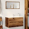 Armoire d'évier vieux bois 90x38,5x45 cm bois d'ingénierie 632710632710