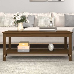 Table basse Marron miel 110x55x45 cm Bois massif de pin 632711632711