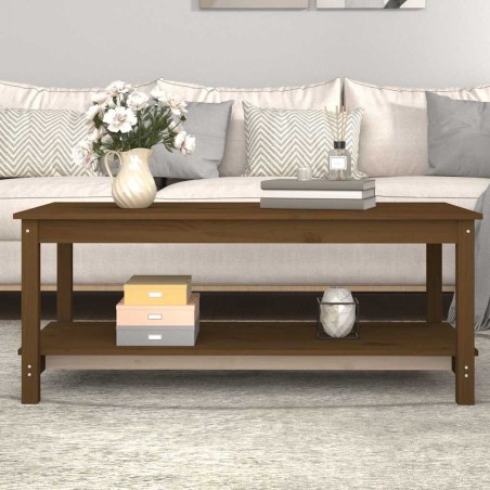 Table basse Marron miel 110x55x45 cm Bois massif de pin 632711632711