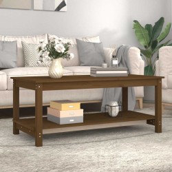 Table basse Marron miel 110x55x45 cm Bois massif de pin 632711632711