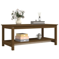 Table basse Marron miel 110x55x45 cm Bois massif de pin 632711632711