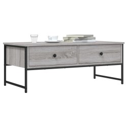 Table basse sonoma gris 101x49x39,5 cm bois d'ingénierie 632712632712