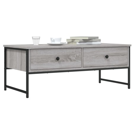 Table basse sonoma gris 101x49x39,5 cm bois d'ingénierie 632712632712