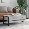 Table basse sonoma gris 101x49x39,5 cm bois d'ingénierie 632712632712