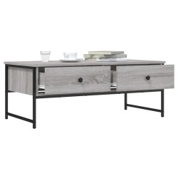 Table basse sonoma gris 101x49x39,5 cm bois d'ingénierie 632712632712