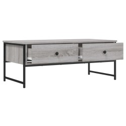 Table basse sonoma gris 101x49x39,5 cm bois d'ingénierie 632712632712
