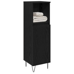 Cabinet de salle de bain avec porte Chêne noir 30 x 30 x 100 cm 632713632713