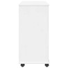 Cabinet roulant Blanc 63,5 x 39 x 79 cm Bois de Pin Massif 632714632714