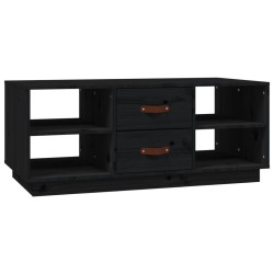 Table basse Noir 100x50x41 cm Bois massif de pin 632715632715