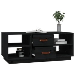 Table basse Noir 100x50x41 cm Bois massif de pin 632715632715