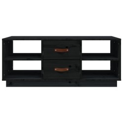 Table basse Noir 100x50x41 cm Bois massif de pin 632715632715