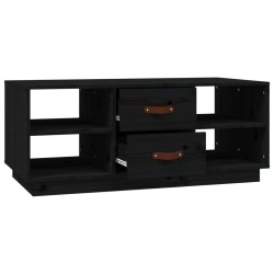Table basse Noir 100x50x41 cm Bois massif de pin 632715632715