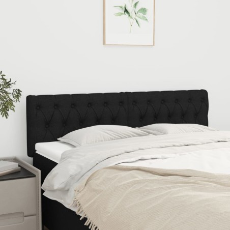 Têtes de lit Noir 160x7x78/88 cm Tissu 632716632716