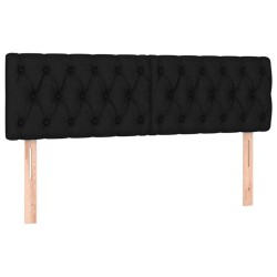 Têtes de lit Noir 160x7x78/88 cm Tissu 632716632716