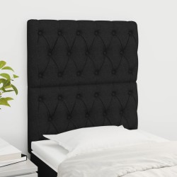 Têtes de lit 2 pcs Noir 80x7x78/88 cm Tissu 632717632717