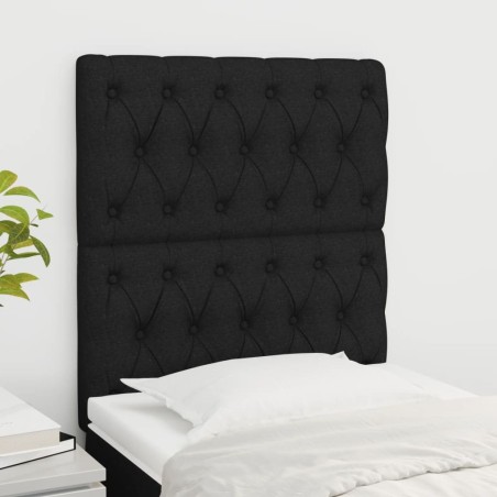 Têtes de lit 2 pcs Noir 80x7x78/88 cm Tissu 632717632717