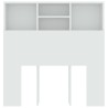 Armoire de tête de lit Blanc 100x19x103,5 cm 632718632718