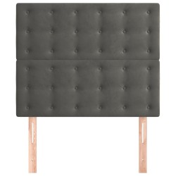 Tête de lit Gris foncé 90x5x118/128 cm Velours 632725632725