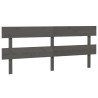 Tête de lit Gris 204x3x81 cm Bois massif de pin 632726632726