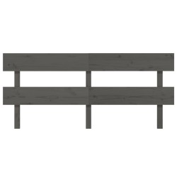Tête de lit Gris 204x3x81 cm Bois massif de pin 632726632726