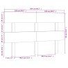 Tête de lit Gris 204x3x81 cm Bois massif de pin 632726632726