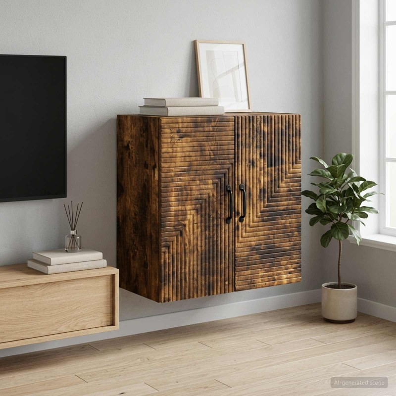 Armoire Murale Chêne fumé 59 x 31 x 60 cm Bois d'ingénierie 632729632729
