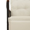 Ensemble de bistro de jardin 5 pcs coussins noir poly rotin 632731632731
