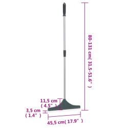 Râteau à gazon artificiel vert foncé 131 cm PP 632732632732