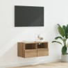 Meuble TV mural 60 x 30 x 30 cm Chêne artisanal 632741632741
