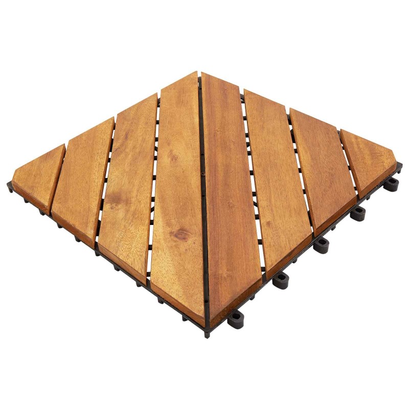 Carreau de terrasse 20 pcs Marron 30 x 30 cm Bois d'acacia 632745632745