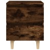 Tables de chevet et pieds en bois 2 pcs Chêne fumé 40x35x50 cm 632746632746